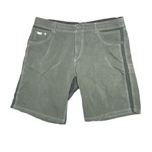 Kuhl Radikl Shorts Men's 40 Gray Khaki Hiking 10" Nylon Stretch Cotton 5068